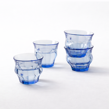 Lade das Bild in den Galerie-Viewer, 'Tipsy' Gläser, blau, im Set
