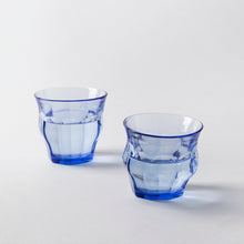 Lade das Bild in den Galerie-Viewer, 'Tipsy' Gläser, blau, im Set
