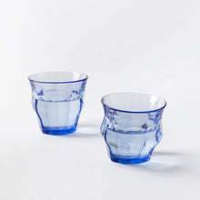 Load image into Gallery viewer, 'Tipsy' glasses, blue, in a set 
