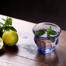 Load image into Gallery viewer, 'Tipsy' glasses, blue, in a set 

