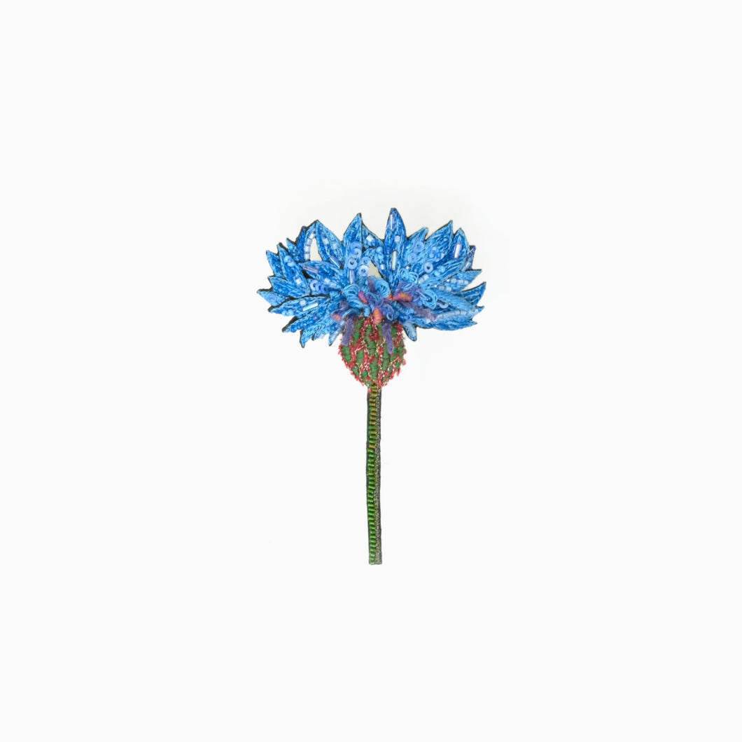 'Blue Cornflower' brooch by Trovelore