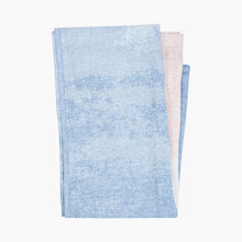 Load image into Gallery viewer, &#39;Saari&#39; linen blanket by Aoi Yoshizawa, blue-white
