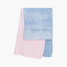 Load image into Gallery viewer, &#39;Saari&#39; linen towel by Aoi Yoshizawa, blue-pink
