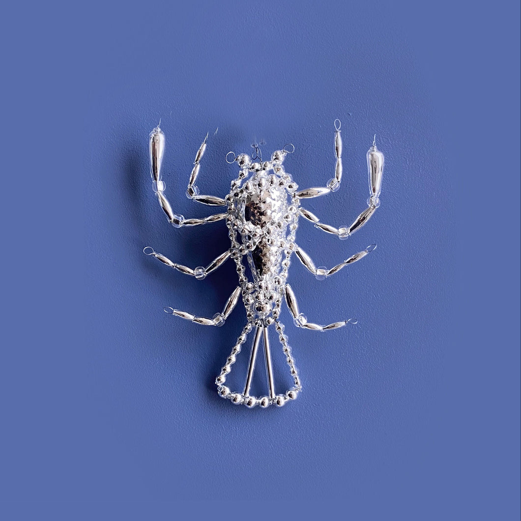 Böhmisches Glasperlen-Ornament 'Flusskrebs'