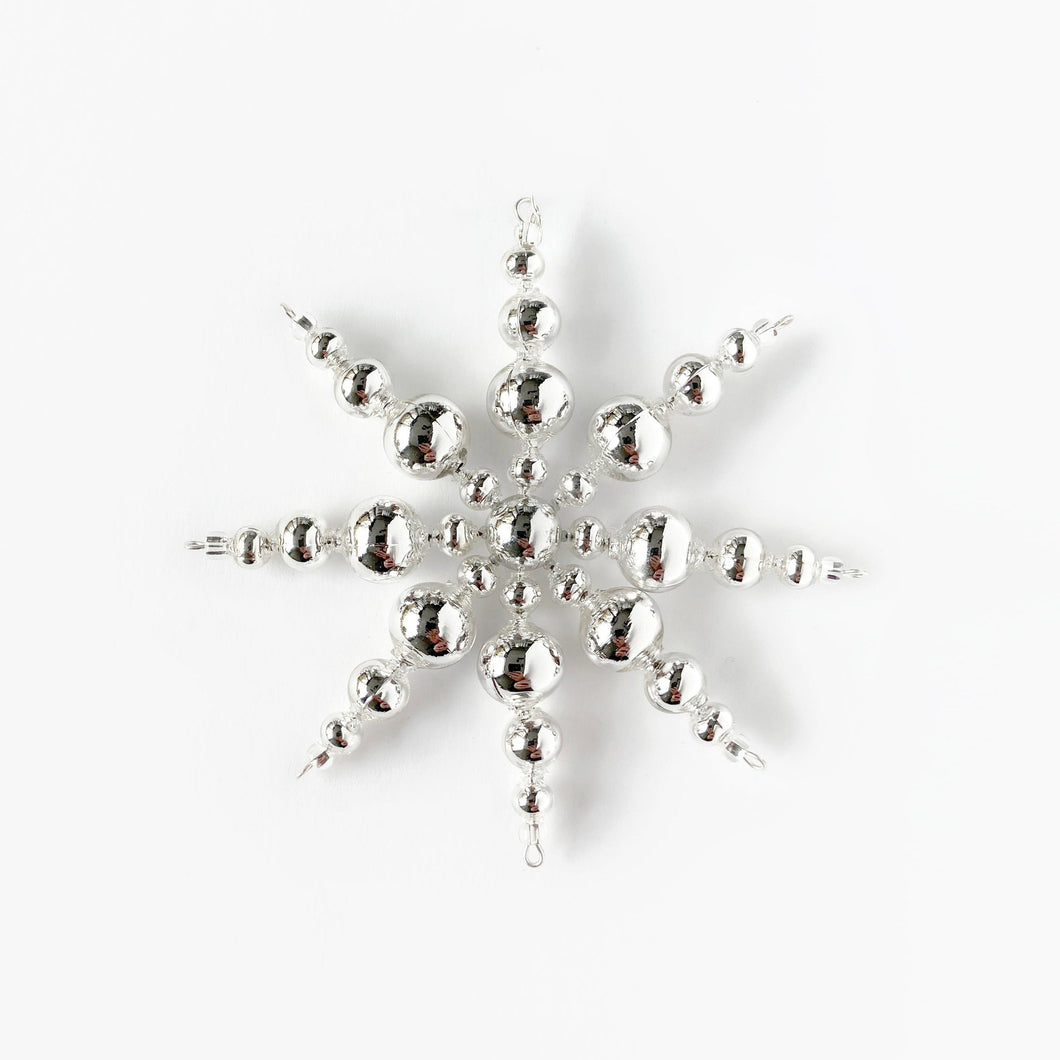 Böhmisches Glasperlen-Ornament 'Weihnachtsstern'