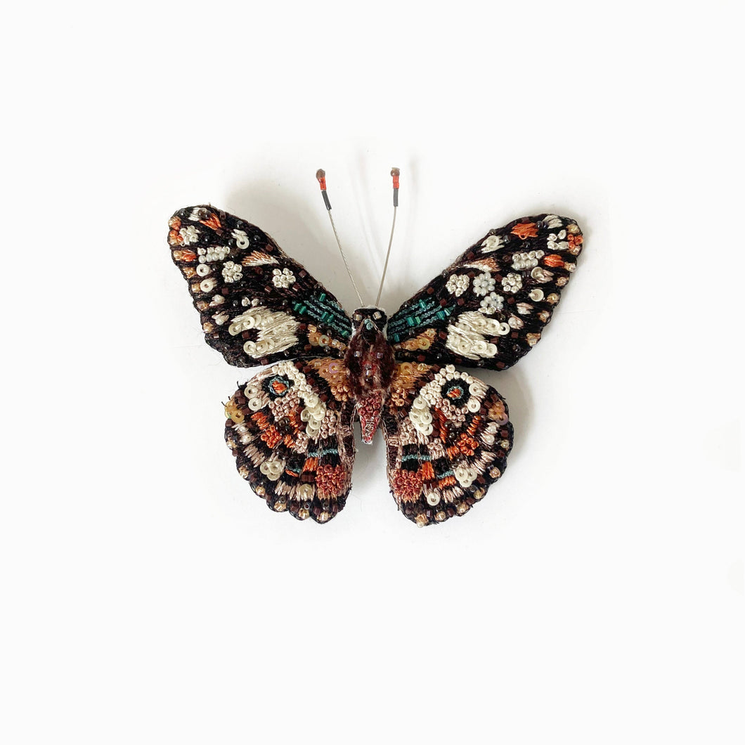'Lime Swallowtail Butterfly' Brosche von Trovelore