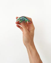 Load image into Gallery viewer, 'Colourful Chameleon' brooch by Trovelore
