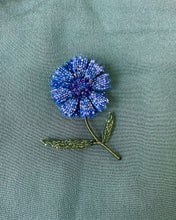 Load image into Gallery viewer, 'Blue Bottleflower' brooch by Trovelore
