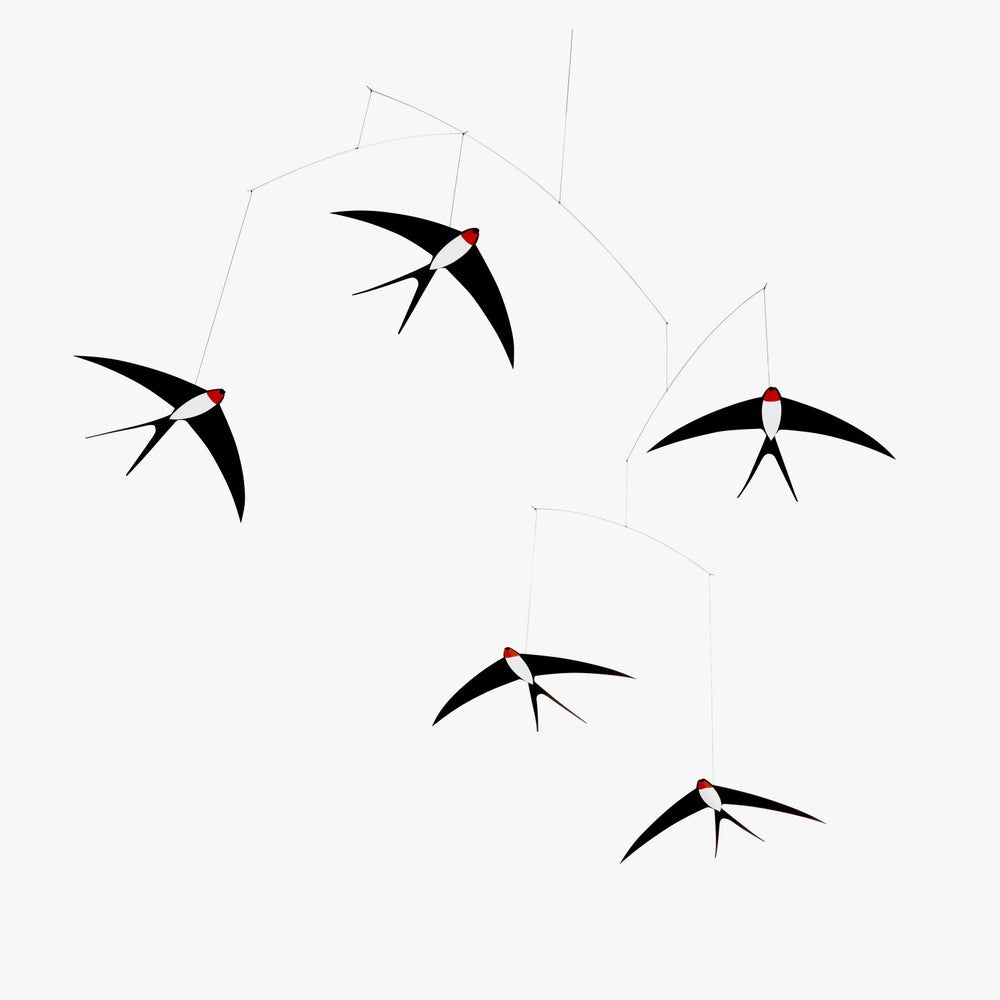 '5 Swallows' Mobile by Flensted