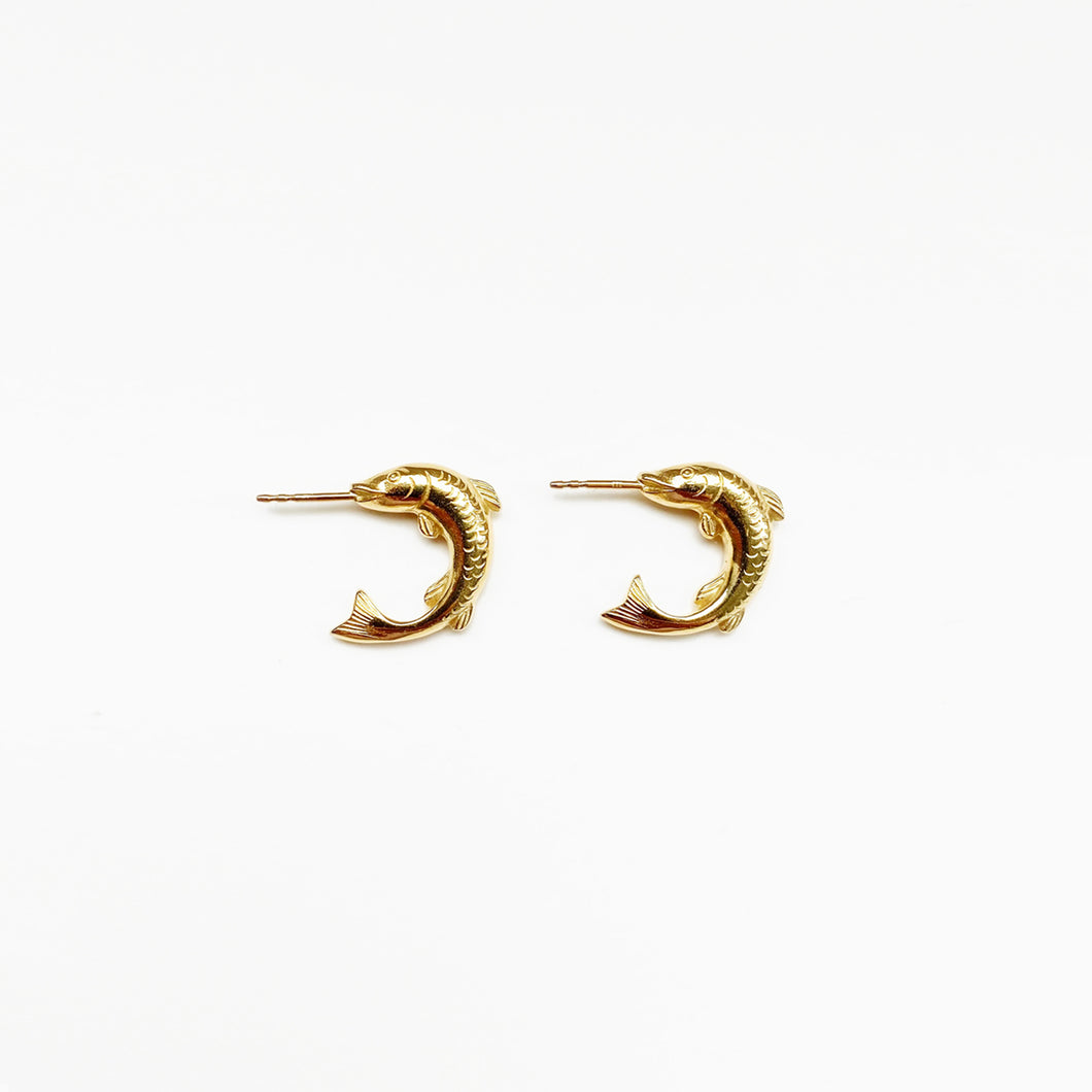 'Dauphin Earrings Gold' by Elisabeth Schotte