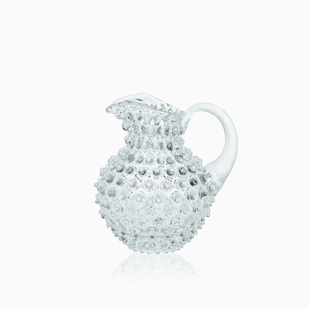 'Hobnail' glass jug, 1 liter, crystal