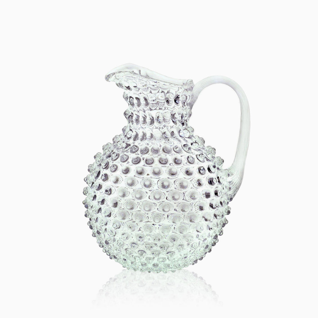 'Hobnail' glass jug, crystal