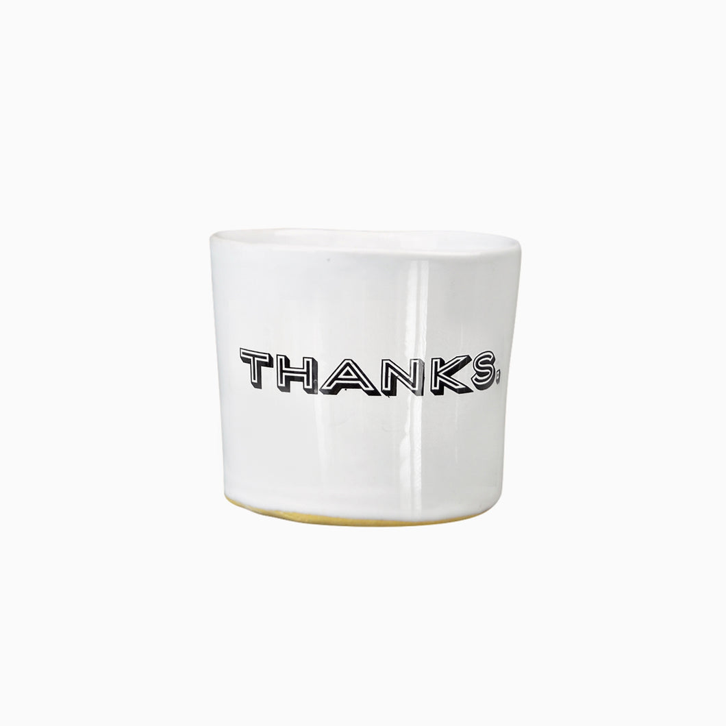 Keramikbecher 'Thanks'